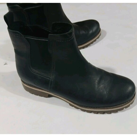 Chaco Fields Chelsea Waterproof Boots Size 10 Black Pull On Ankle - Picture 10 of 13